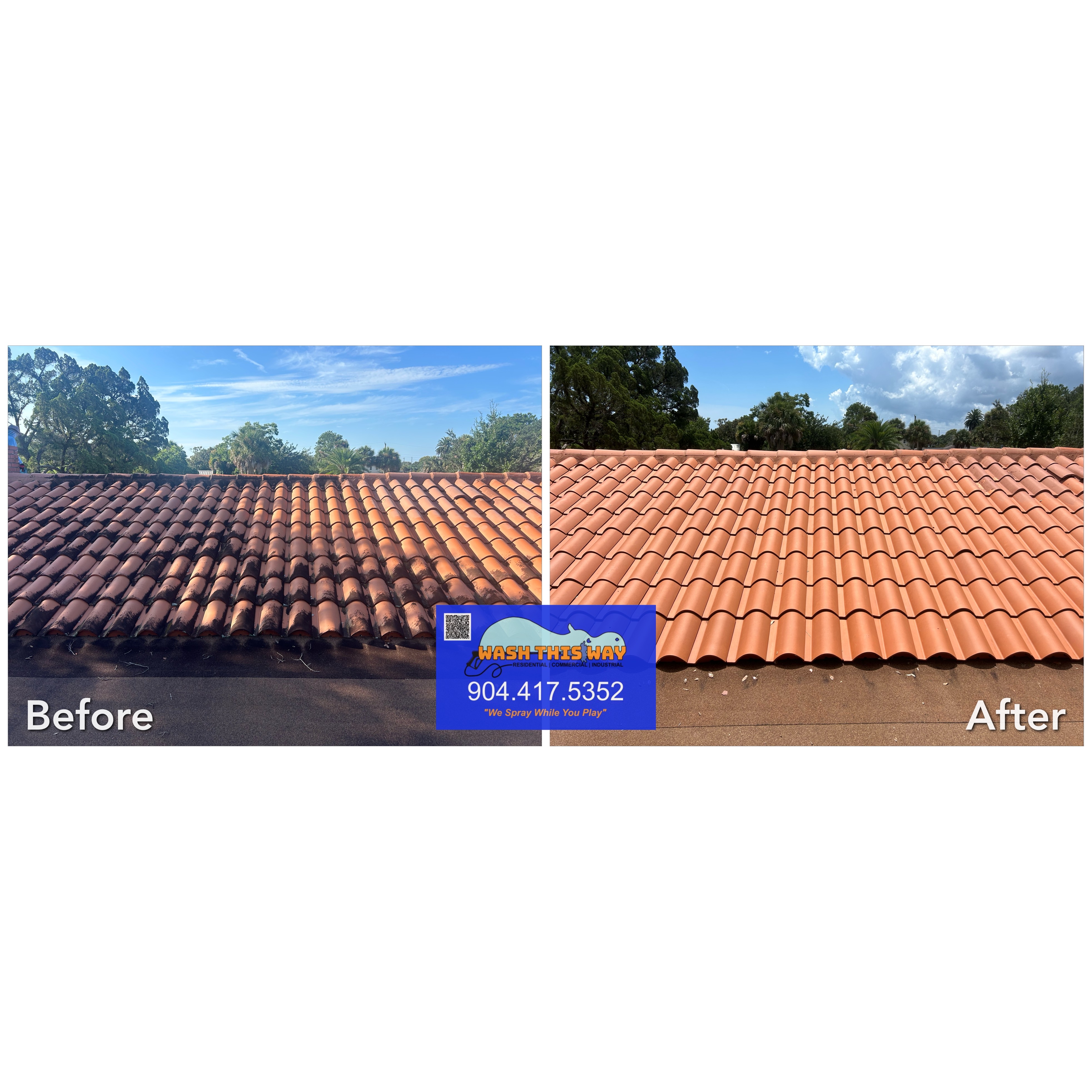 Spanish Roof Cleaning  St. Augustine Beach 